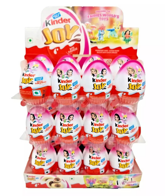 Kinder Joy Fairies World 20g (Expiry 14/06/2025) | Pack of 24 I Chocolate Surprise Egg Easter