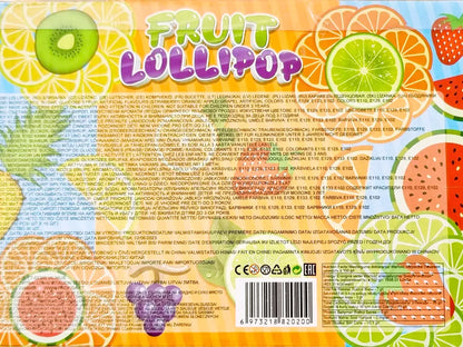 Pack of 30 Halal Fruit Lollipops - Mixed Fruit Shaped