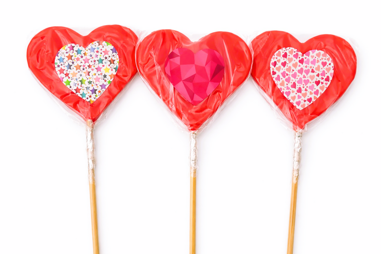 Valentine's Day 30g Red Heart Lollipop Sweet Candy Love Heart Gift - Vegan Halal