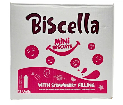 Biscella Mini Chocolate Filled Biscuits, 125g (Pack of 6 or 12)