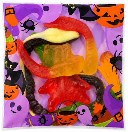 Halloween Pre-Filled Sweets Jelly 50g Bags - Spooky Trick or Treat - Halal Party Bag Gifts