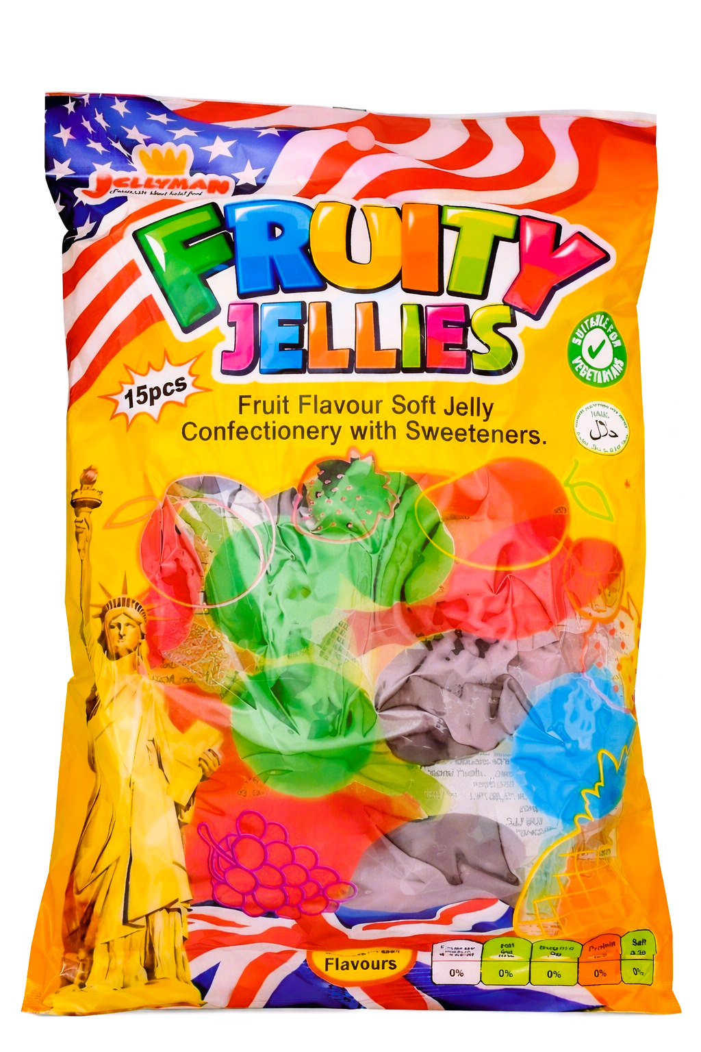 Pack of 20 x 300g Bags Halal Jellyman Fruity Jelly