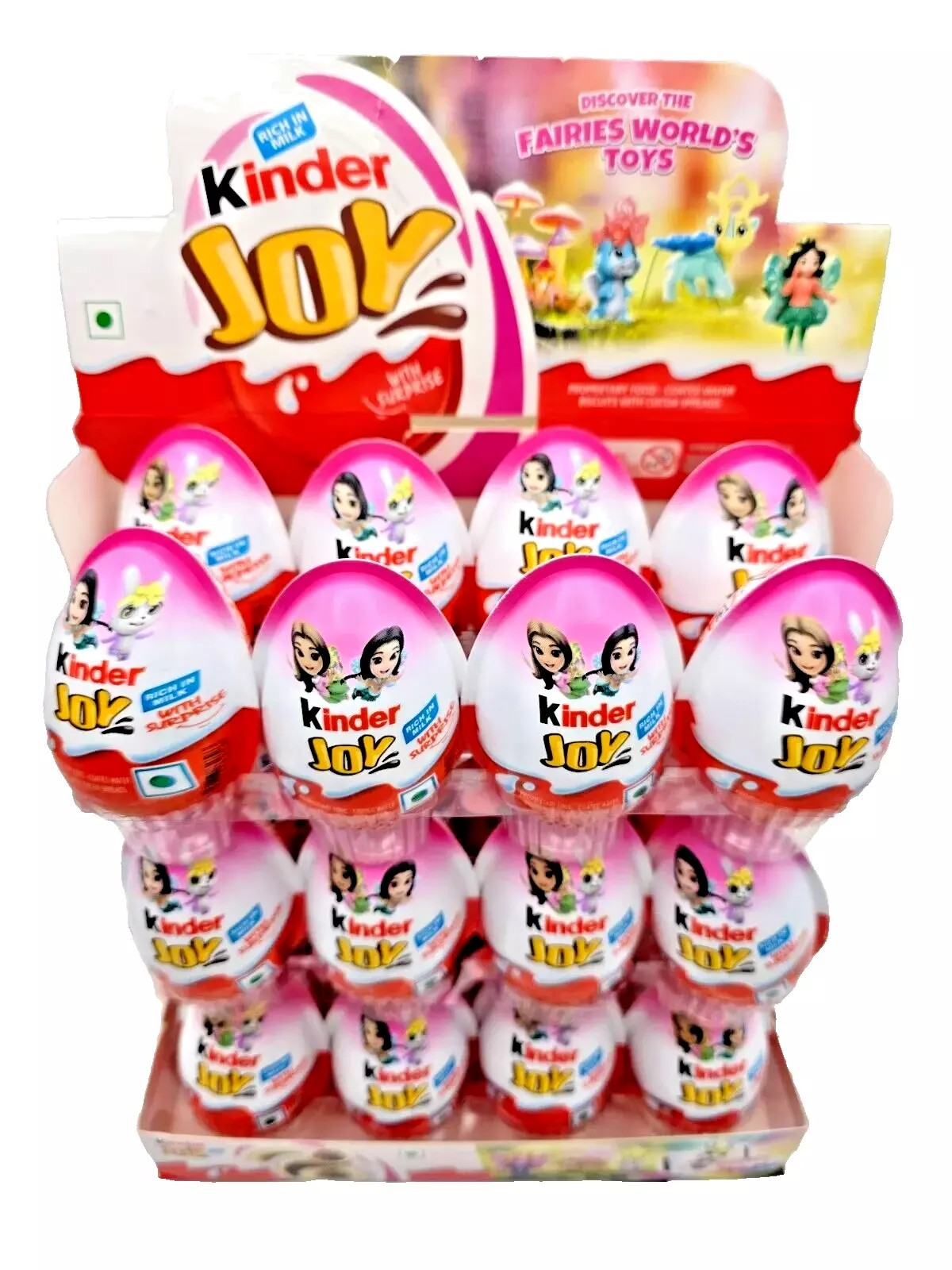 Kinder Joy Fairies World 20g (Expiry 14/06/2025) | Pack of 24 I Chocolate Surprise Egg Easter