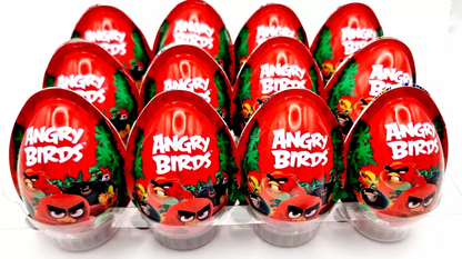 PACK OF 24 ANGRY BIRDS SURPRISE CHOCOLATE EGGS WITH TOY INSIDE HALAL