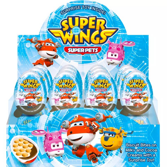 PACK OF 24 SUPER WINGS SUPER PETS SURPRISE CHOCOLATE EGGS WITH SURPRISE TOY