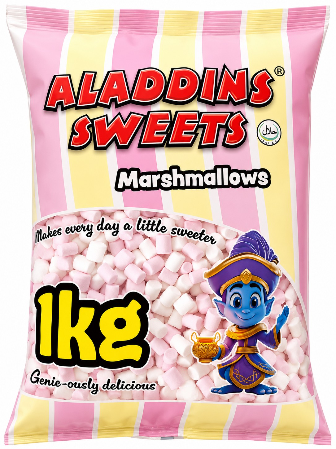1kg Mini Marshmallows - Halal - Aladdins Sweets - Bulk Buy