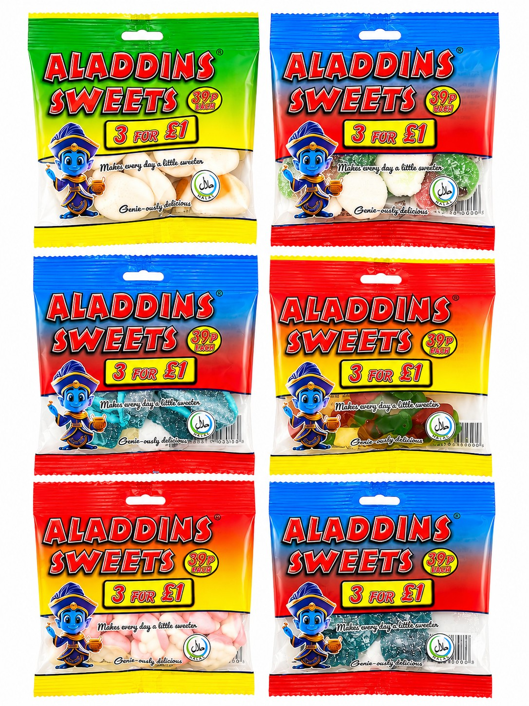 30 x 35g Bags - 3 FOR £1 ALADDINS SWEETS