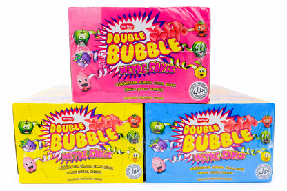 24 x 24g Bubblegum Rolls - Double Bubble - Mixed Fruit Flavours - Halal