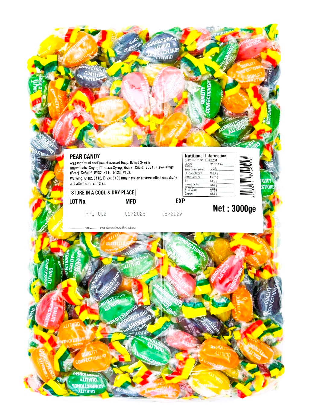 Pear Drops Hard Boiled Sweets Pick N Mix - 500g, 1kg & 3kg Retro Bulk Candy - Aladdins Sweets