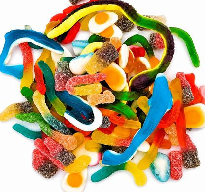 1kg Halal Jelly & Fizz Mix Pick n Mix Sour Sweets Bulk Assorted Jellies