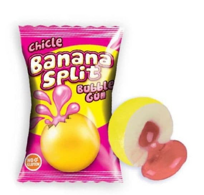 BANANA SPLIT BUBBLEGUM FINI LIQUID CENTRE GUM 200 PIECES