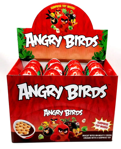 PACK OF 24 ANGRY BIRDS SURPRISE CHOCOLATE EGGS WITH TOY INSIDE HALAL