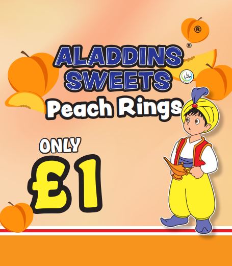 Peach Rings Jellies Pack Of 12  | Aladdins Sweets