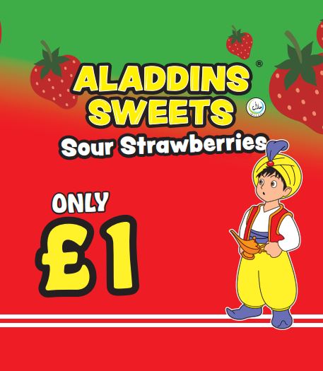 Sour Strawberries Jellies Pack Of 12  | Aladdins Sweets