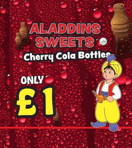 Cherry Cola Bottles Jellies Pack Of 12  | Aladdins Sweets