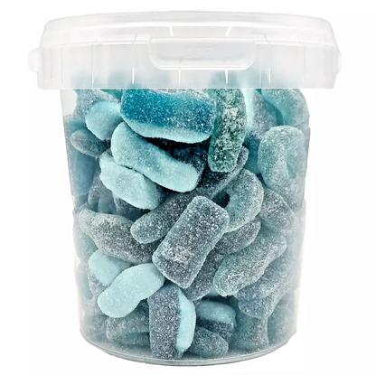 500g Sour Blue Mix Jellies, Halal Aladdins Sweets Tub