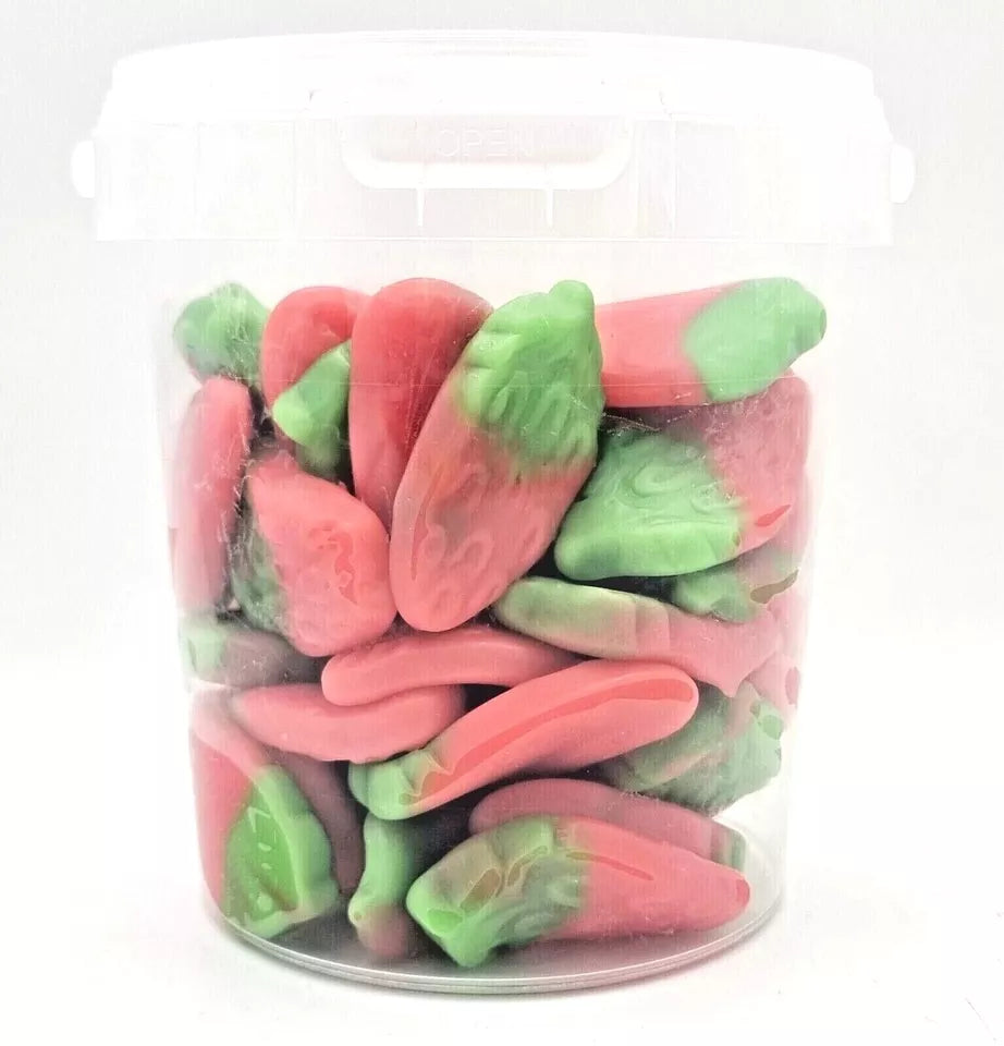 500g Strawberries Jellies, Halal Aladdins Sweets Tub