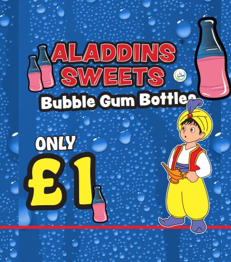 Bubble Gum Bottles Jellies Pack Of 12  | Aladdins Sweets