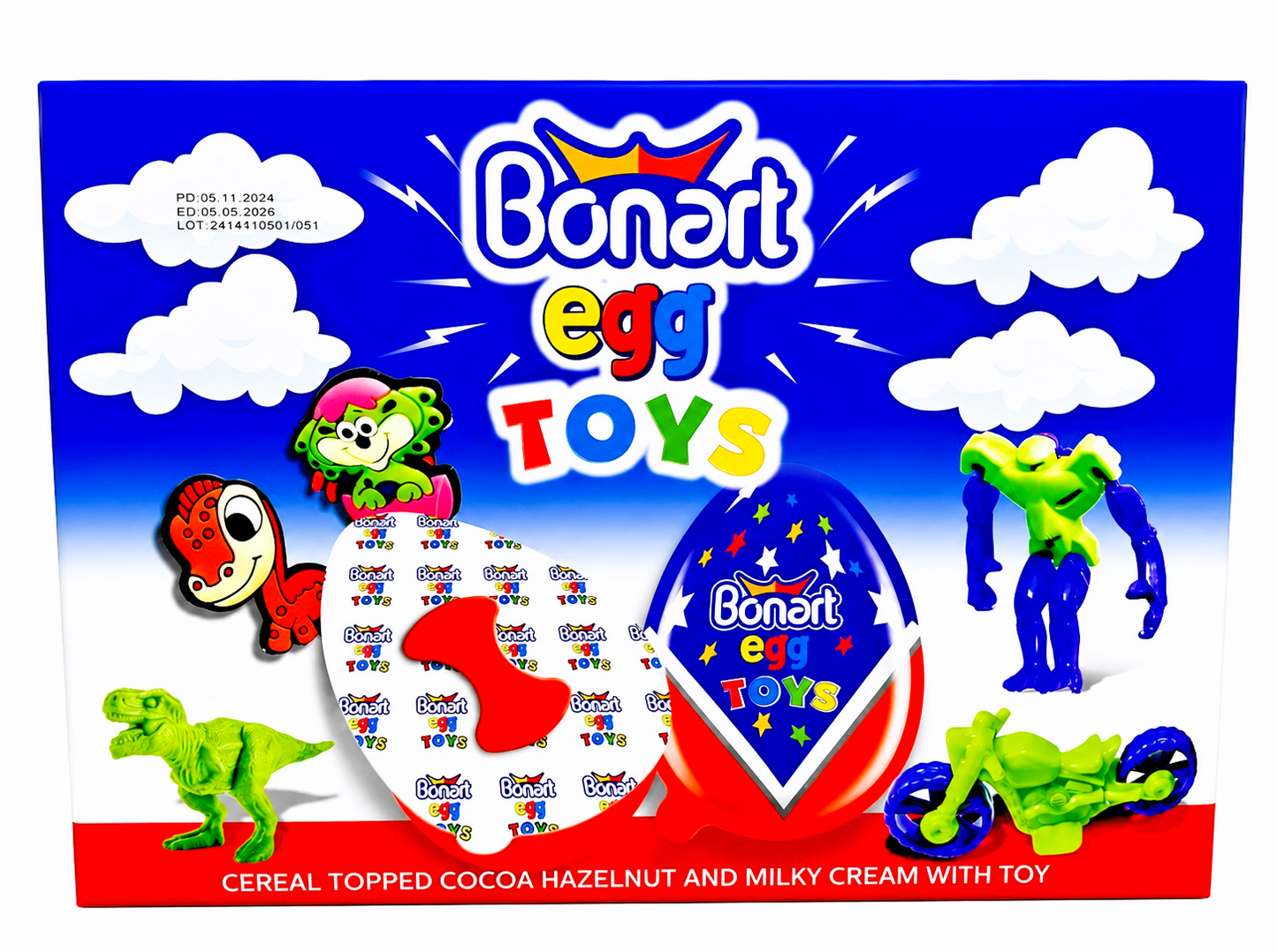 24 x Chocolate Surprise Eggs With Toy - Halal - (Kinder Style)