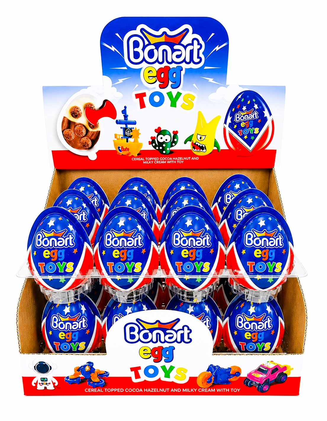 24 x Chocolate Surprise Eggs With Toy - Halal - (Kinder Style)