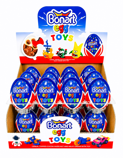 24 x Chocolate Surprise Eggs With Toy - Halal - (Kinder Style)