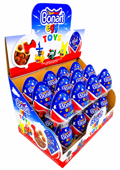 24 x Chocolate Surprise Eggs With Toy - Halal - (Kinder Style)