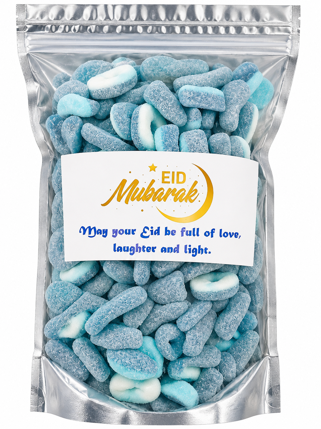 Eid Mubarak 1kg Halal Pick & Mix Retro Sour Fizzy Jelly Sweets – Festive Gift Pouch for Ramadan & Eid