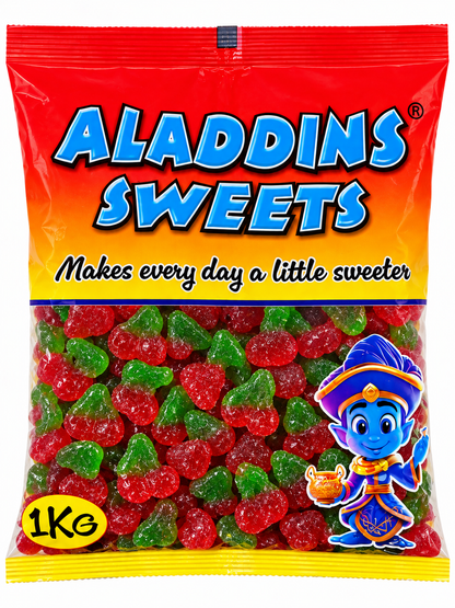 1kg Halal Twin Cherries Jelly Sweets Bulk Bag Pick n Mix Aladdins Sweets Jellies