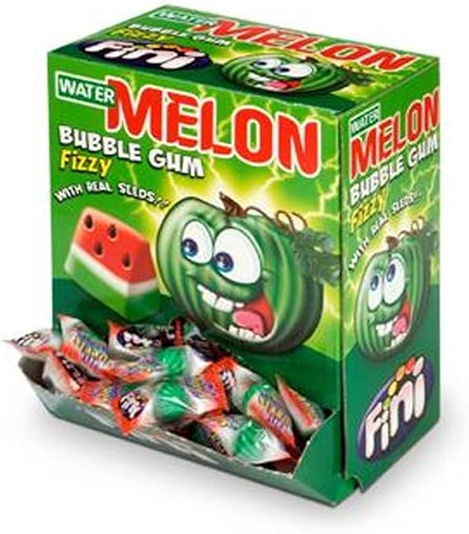 Fini Fizzy Melon Bubble Gum - Watermelon Flavour 200 Pieces