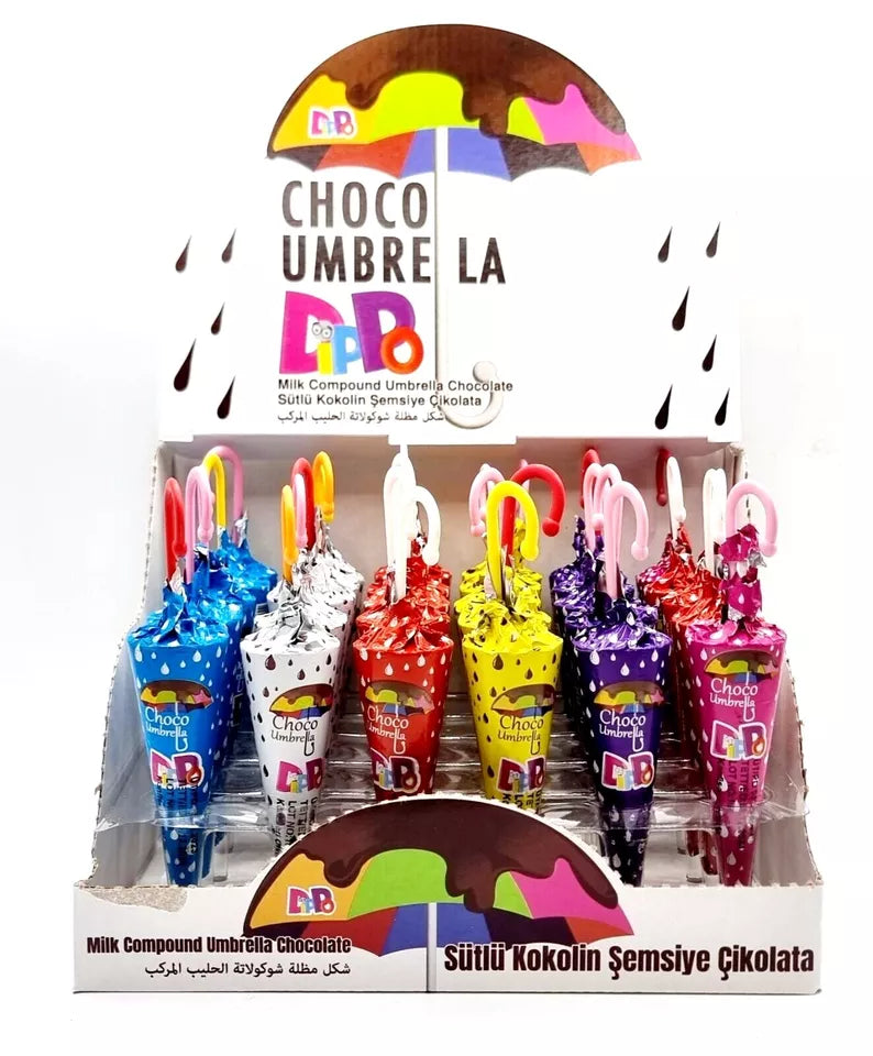 Pack Of 30 Chocolate Umbrellas Novelty Kids party bag