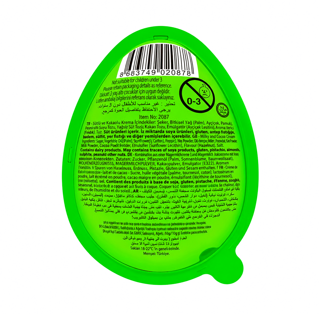 24 x Dinosaur Chocolate Surprise Eggs With Toy - Halal - (Kinder Style)