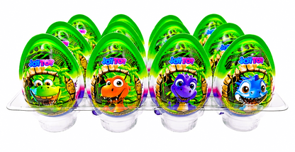 24 x Dinosaur Chocolate Surprise Eggs With Toy - Halal - (Kinder Style)
