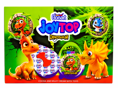 24 x Dinosaur Chocolate Surprise Eggs With Toy - Halal - (Kinder Style)