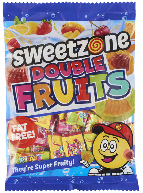 PACK OF 12 DOUBLE FRUITS CANDIES SWEETZONE