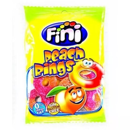 Pack of 12 Fini Halal Peach Rings Gluten-Free/Fat-Free