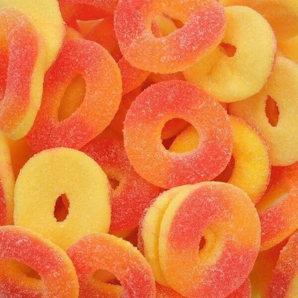 Pack of 12 Fini Halal Peach Rings Gluten-Free/Fat-Free