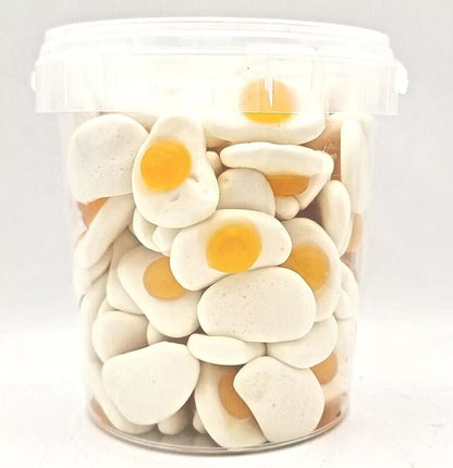 500g Fried Eggs Jellies, Halal Aladdins Sweets Tub