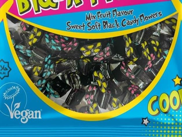 GUMMYLAND BLACK FLOWER SWEET SOFT CANDY 500G HALAL/VEGAN