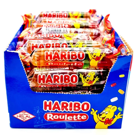 PACK OF 32 HALAL HARIBO ROULETTE FRUITY GUMMY CHEW SWEETS