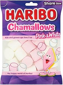 PACK OF 24 HARIBO CHAMALLOWS PINK & WHITE MARSHMALLOW