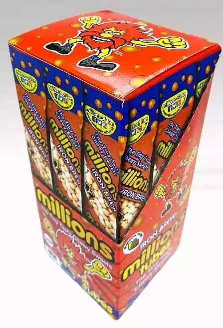 PACK OF 12 IRON BREW MILLIONS CHEW TUBES