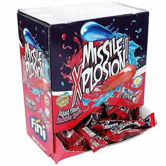 MISSILE XPLOSION Liquid filled Bubble gum 200 Pieces FINI sweets