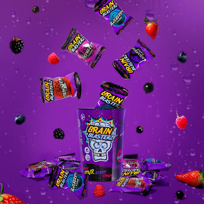 PACK OF 12 HALAL BRAIN BLASTERZ SUPER SOUR BERRY CANDY