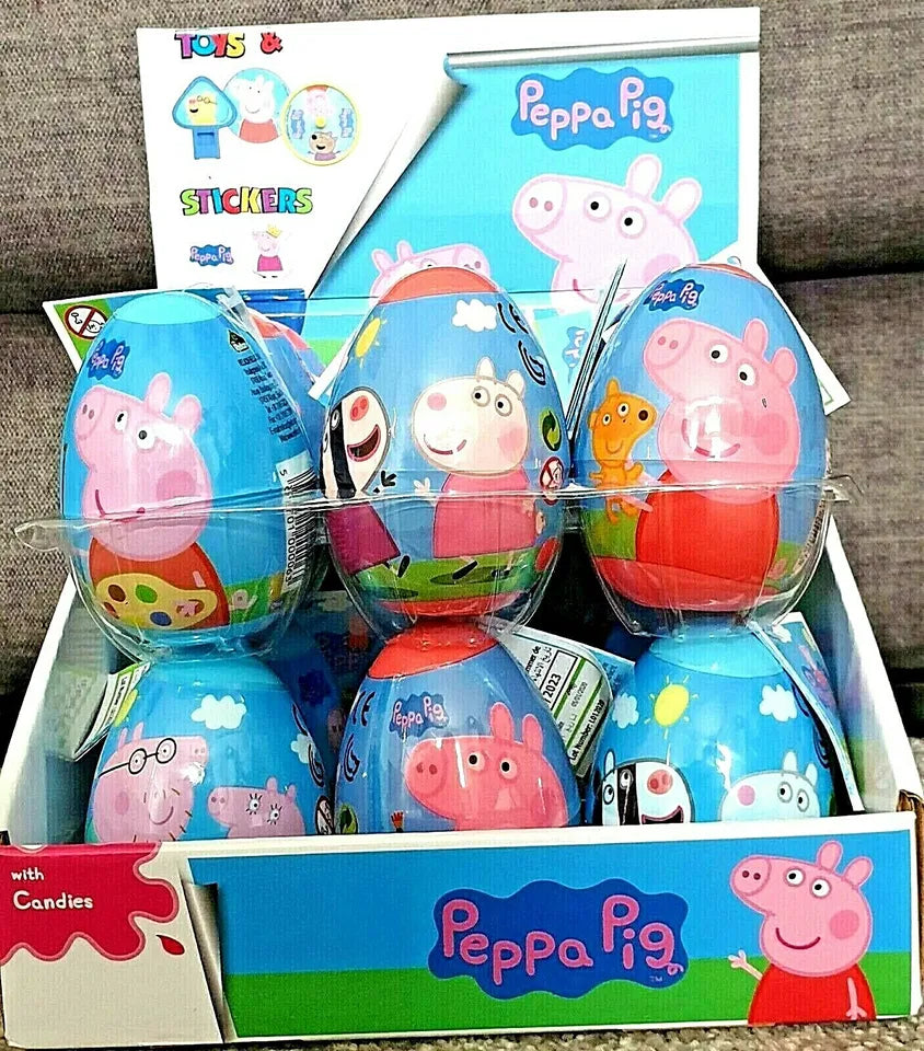 PACK OF 18 PEPPA PIG SURPRISE EGGS KIDS PARTY BAG HALAL