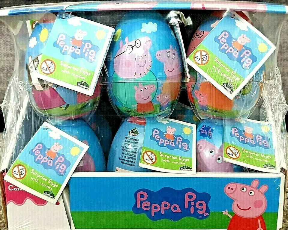 PACK OF 18 PEPPA PIG SURPRISE EGGS KIDS PARTY BAG HALAL