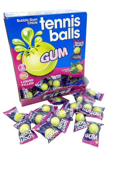 FINI TENNIS BALLS GUM LIQUID CENTRE BUBBLEGUM 200 PIECES