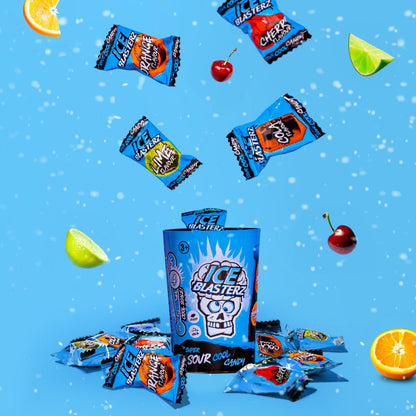 Pack of 12 Halal Brain Ice Blasterz Super Sour Cool Candy