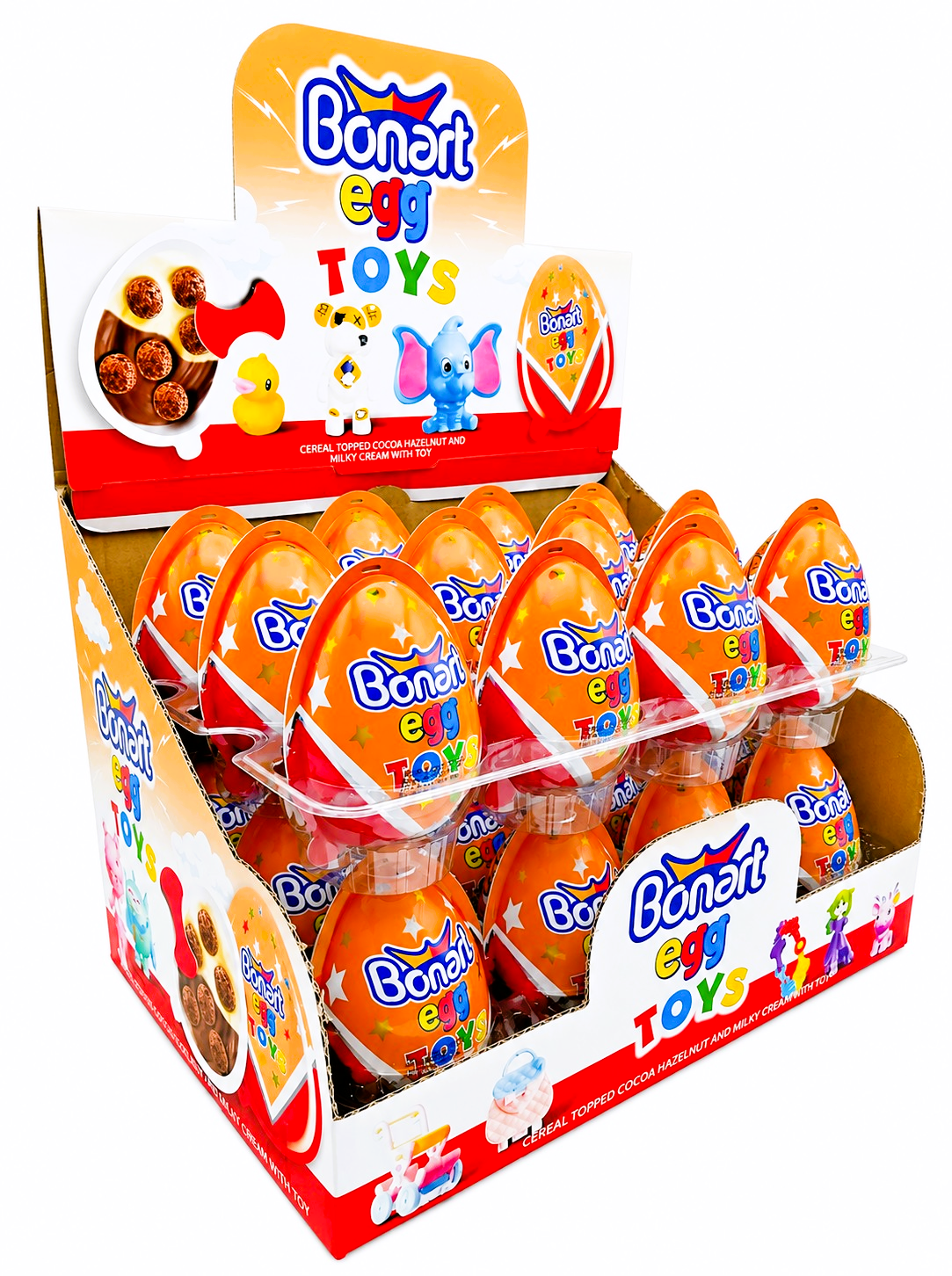 24 x Chocolate Surprise Eggs With Toy - Halal - (Kinder Style)