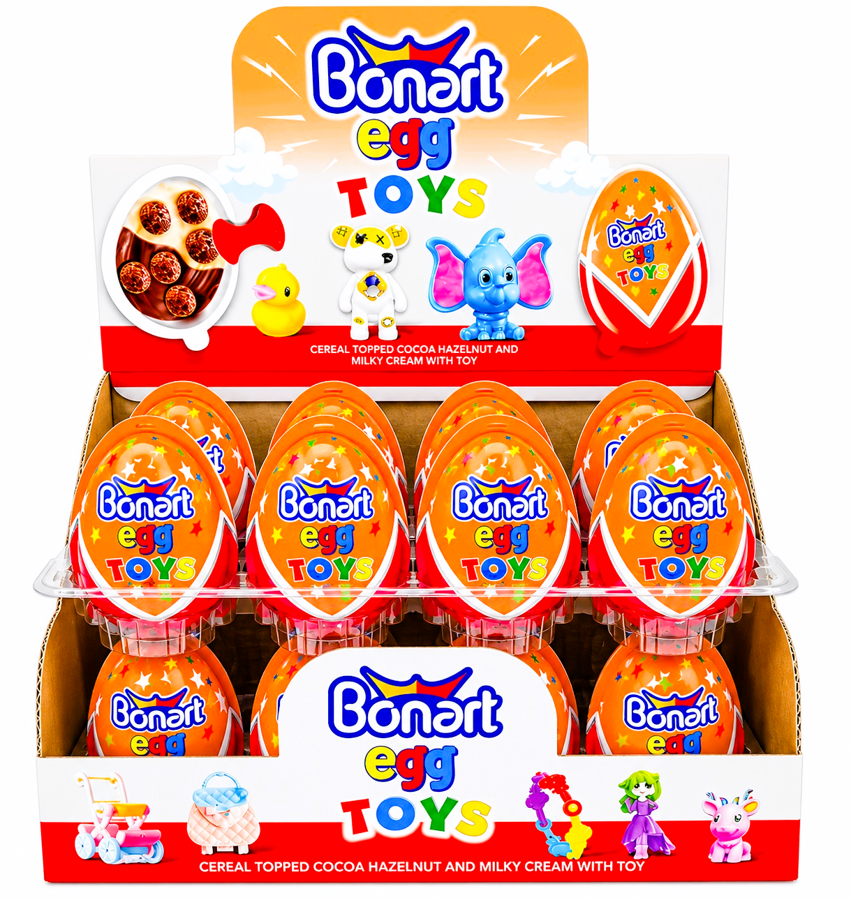24 x Chocolate Surprise Eggs With Toy - Halal - (Kinder Style)