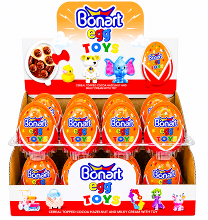 24 x Chocolate Surprise Eggs With Toy - Halal - (Kinder Style)
